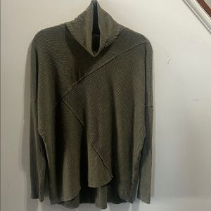 H by Bordeaux Olive Green Cowl Neck Sweater